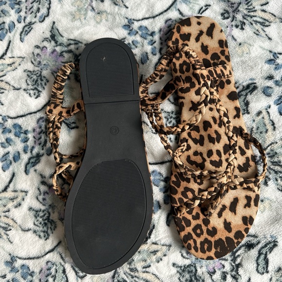 Leopard Print Women's Sandals - Picture 2 of 3